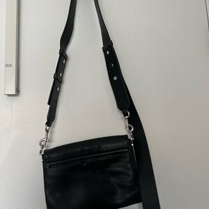 Black Leather Crossbody Bag